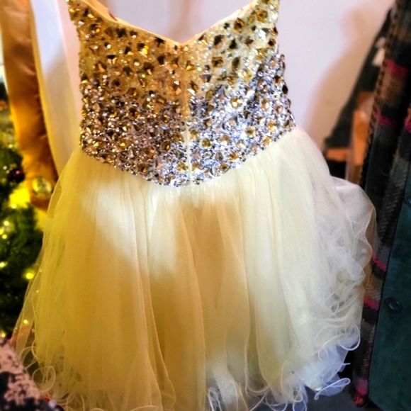 Terani Couture Yellow/Gold Prom Dress - Picture 10 of 14